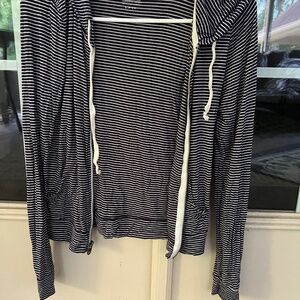 Navy America's Eagle light zip up top